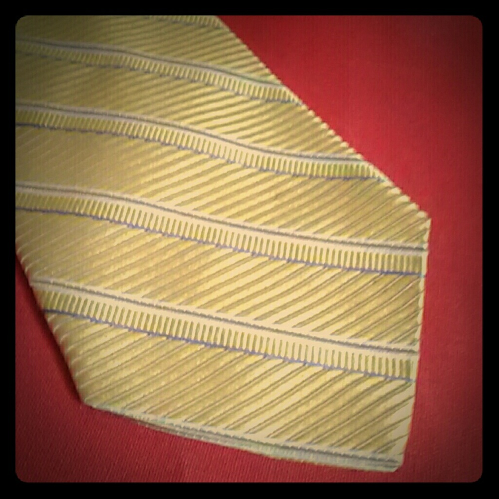 Dion Signature Silk Tie Bright Gold EUC